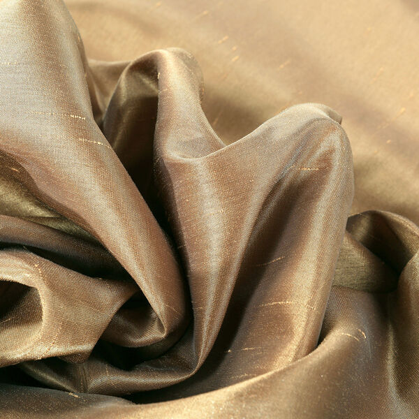 Flax Gold Blackout Vintage Textured Faux Dupioni Silk Single Curtain Panel 50 x 84, image 7