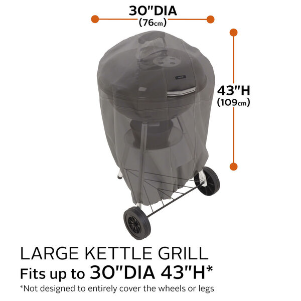 Maple Dark Taupe Kettle BBQ Grill Cover, image 4