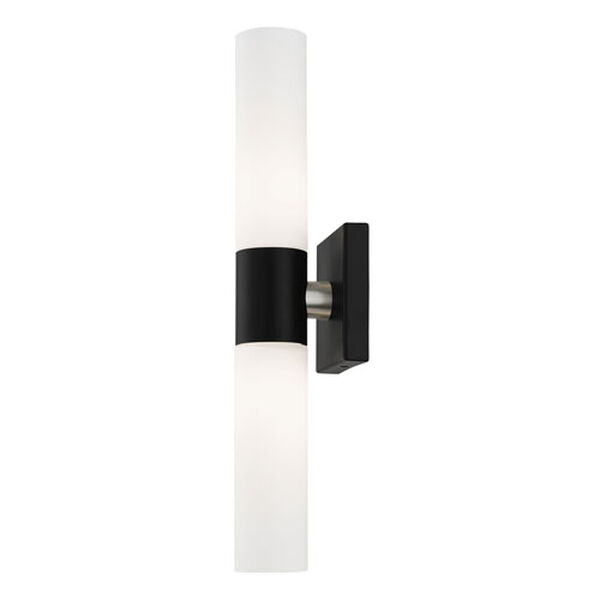 Aero Black and Brushed Nickel Two-Light ADA Wall Sconce, image 4
