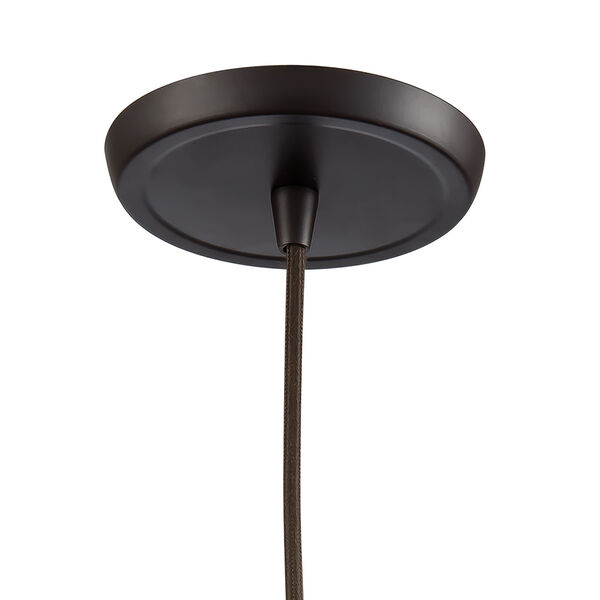 Hand-Formed Glass Oil Rubbed Bronze 11-Inch One-Light Mini Pendant, image 3