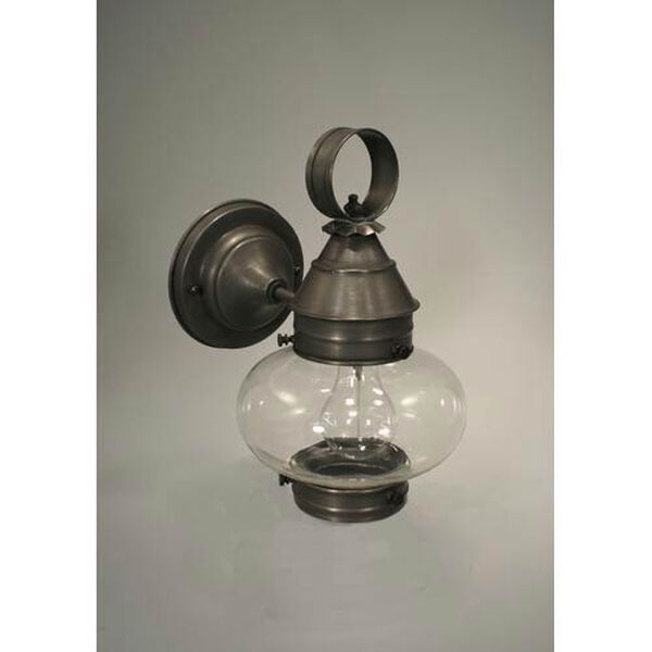 Onion Dark Brass One-Light Outdoor Wall Light with Clear Glass, image 1