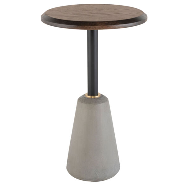 Exeter Walnut and Gray Side Table, image 1