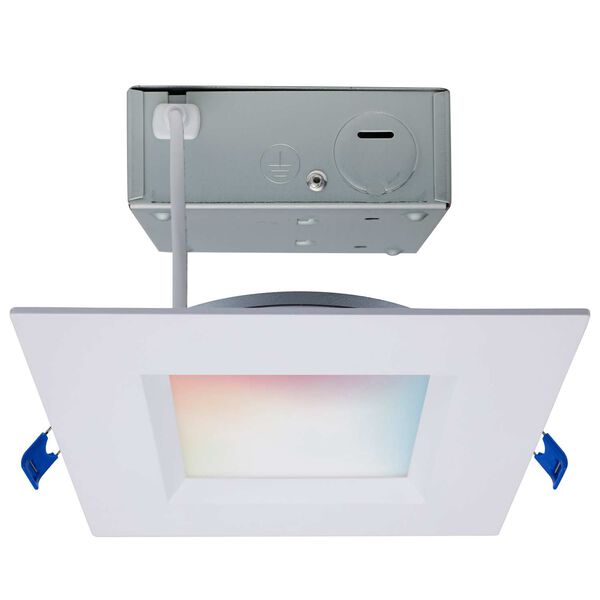 Starfish White Six-Inch Integrated LED Square Regress Baffle Downlight, image 1