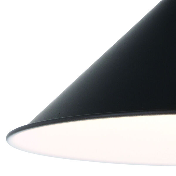 Akron Oil Rubbed Bronze and Matte White One-Light 12-Inch Pendant, image 4