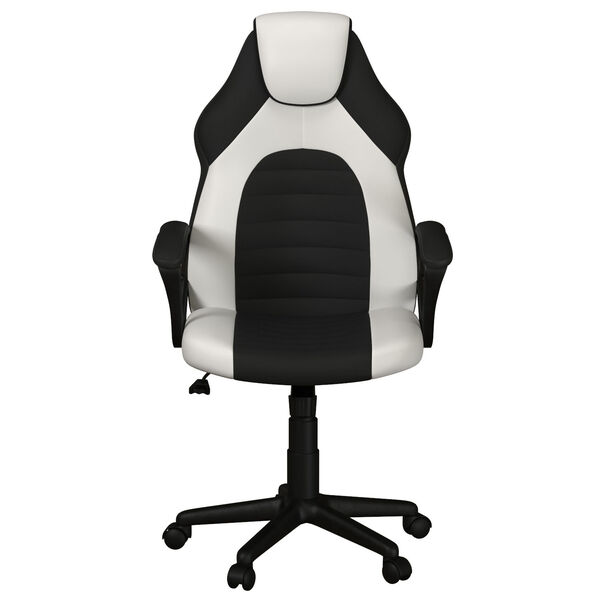 Oren White High Back Gaming Task Chair with Vegan Leather, image 1