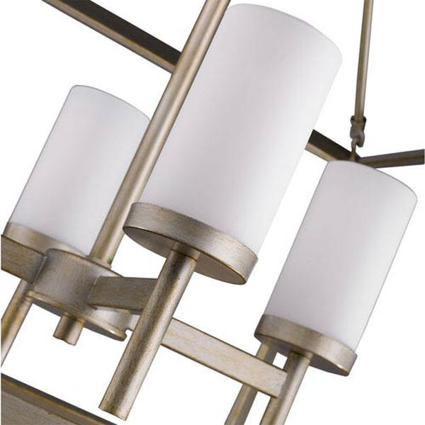 Smyth White Gold Four-Light Chandelier with Clear Glass Shade, image 5