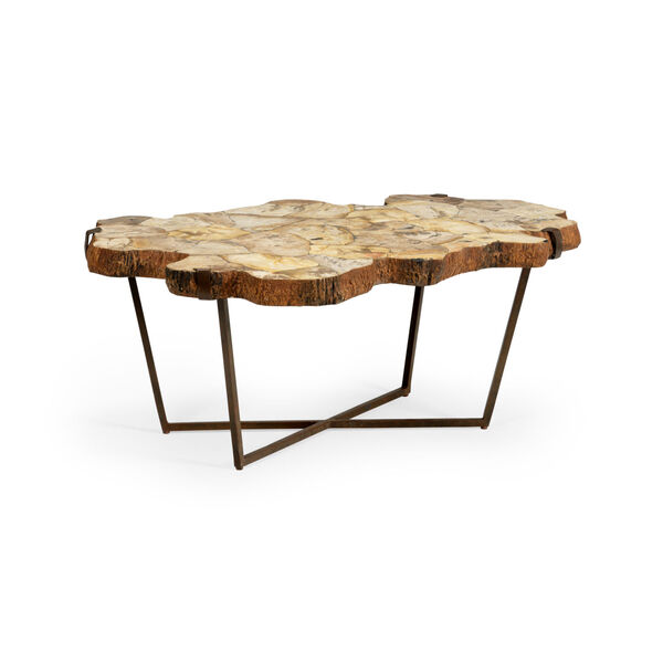 Wood 43-Inch Fossil Cocktail Table, image 1
