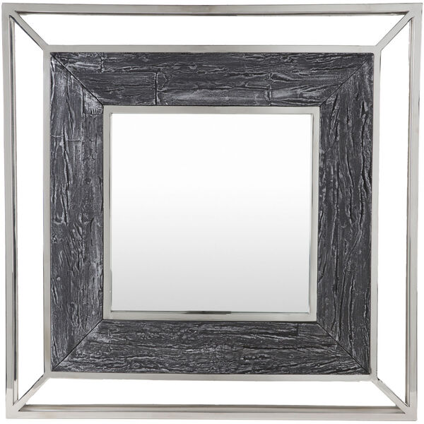 Allure Gray and Silver 32-Inch Wall Mirror, image 2