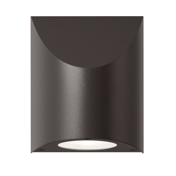 Shear LED Textured Bronze 1-Light Outdoor Wall Sconce 6-Inch, image 1