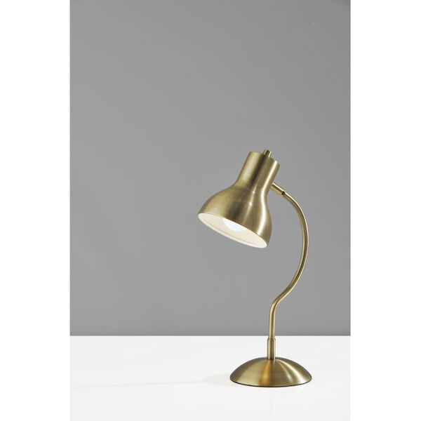 Elmhurt Antique Brass One-Light Desk Lamp, image 3