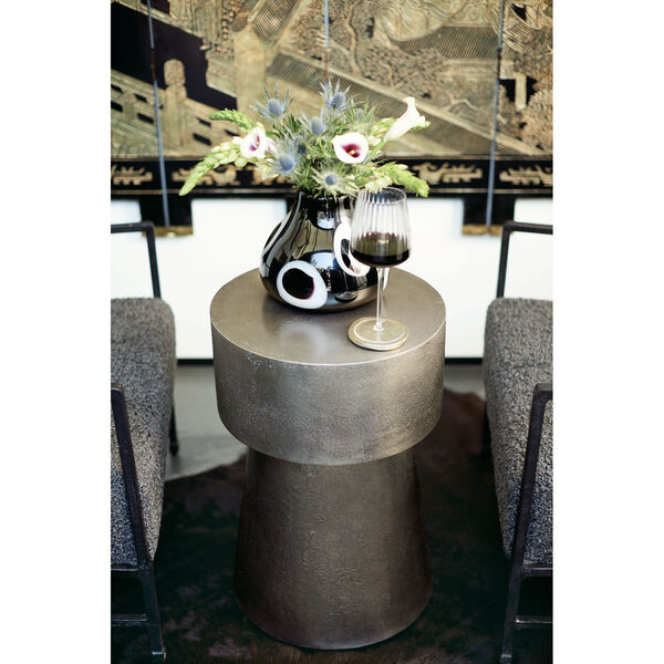 Linea Graphite Round Chairside Table, image 2