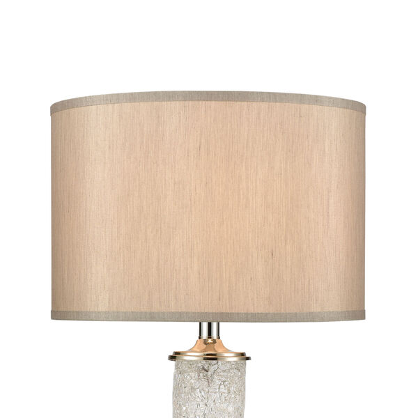 Clear and Polished Nickel One-Light Table Lamp, image 3