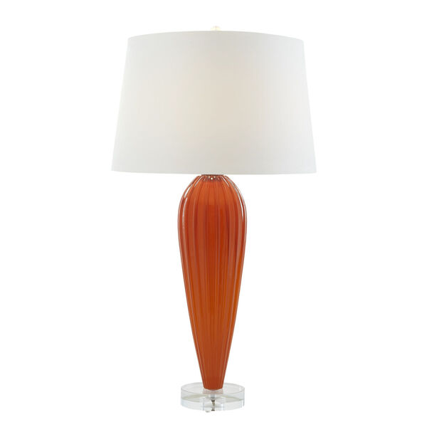 Orange Teardrop Glass Table Lamp, image 3