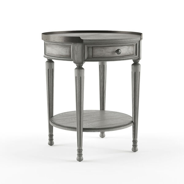 Sampson Powder Gray Accent Table, image 1
