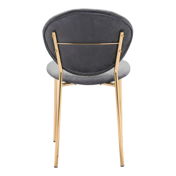 Clyde Dark Gray and Gold Dining Chair, Set of Two, image 5