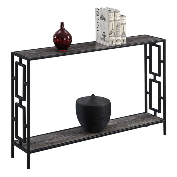 Town Square Weathered Gray and Black Console Table, image 2