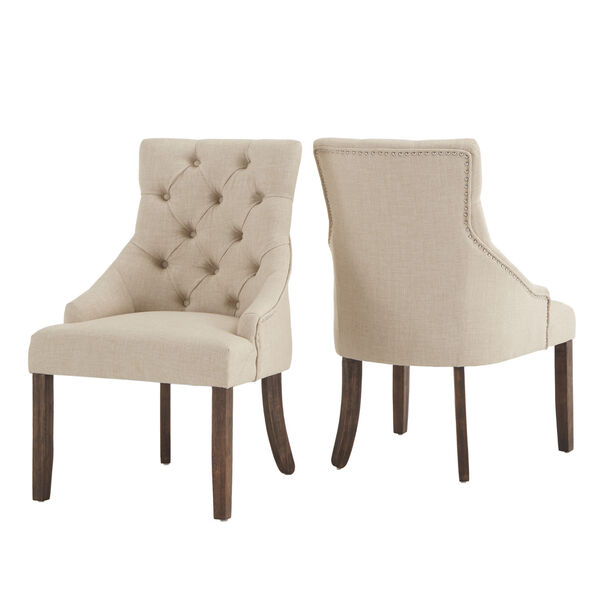 Henry Beige Curved Back Tifted Dining Chair, Set of Two, image 6