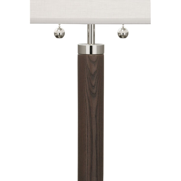 Dexter Polished Nickel Two-Light Table Lamp With Oyster Linen Shade, image 2