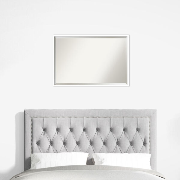 Svelte White 37W X 25H-Inch Decorative Wall Mirror, image 6