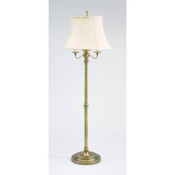 Newport Antique Brass Floor Lamp, image 1