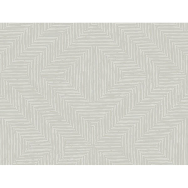 Handpainted  Light Gray Diamond Channel Wallpaper, image 2