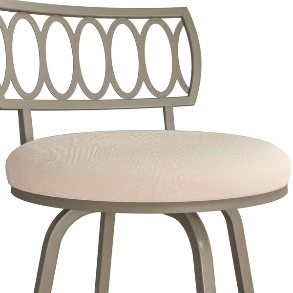 Canal Street Champagne Gold And Cream Geometric Circle Adjustable Stool With Nested Leg, image 8