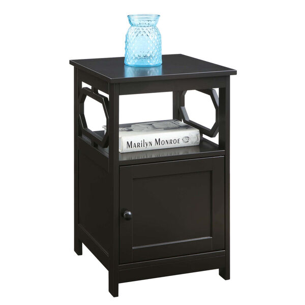 Omega Espresso End Table with Cabinet, image 2