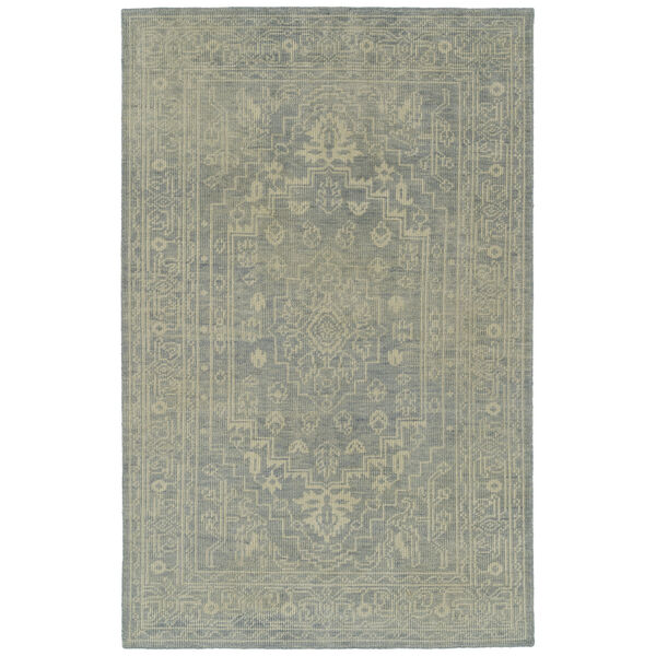 Knotted Earth Light Blue and Ivory 9 Ft. x 12 Ft. Area Rug, image 1
