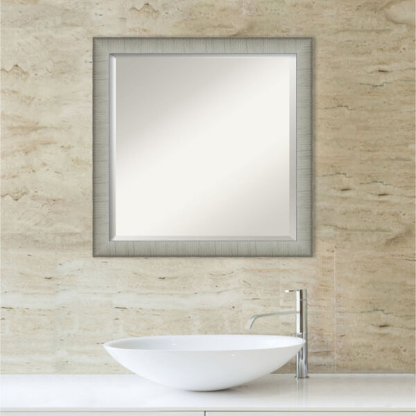 Elegant Pewter 23W X 23H-Inch Bathroom Vanity Wall Mirror, image 5