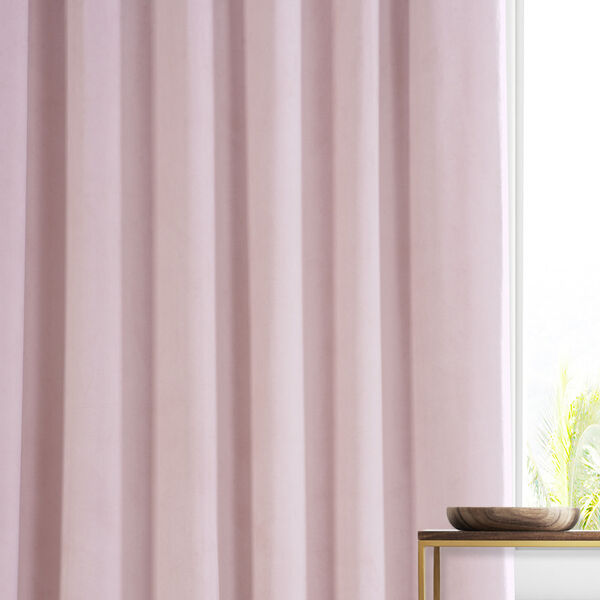 Signature Rose Water Plush Velvet Hotel Blackout Single Panel Curtain, image 6