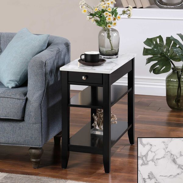 Multicolor One Drawer Chairside End Table with Shelve, image 1