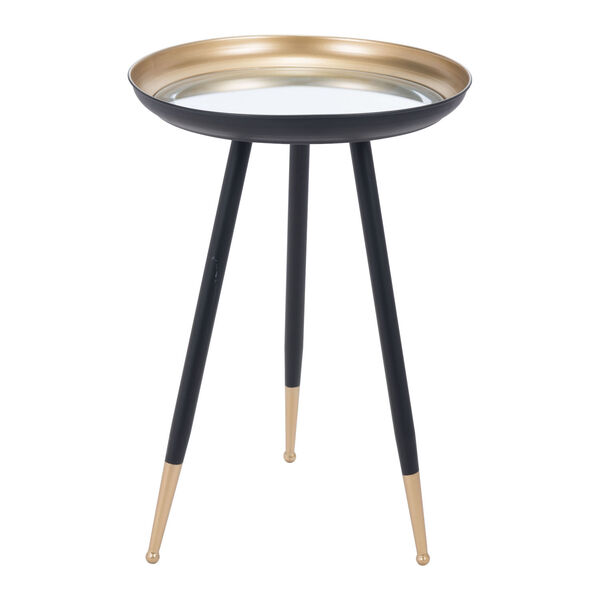 Everly Gold and Black Accent Table, image 4