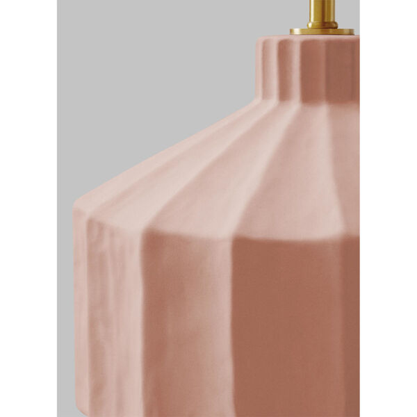 Veneto Dusty Rose and White One-Light Small Table Lamp, image 2