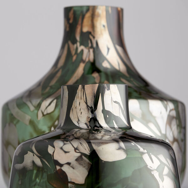 Green and Gold 9-Inch Maisha Vase, image 3