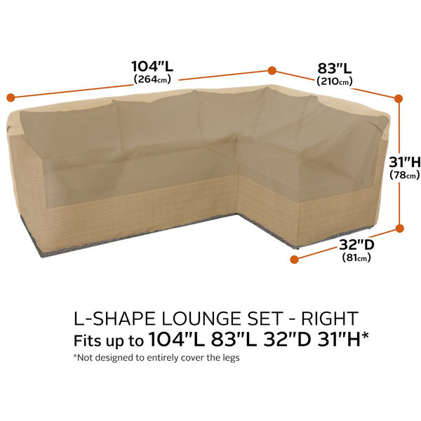 Palm Sand Patio Right Facing Sectional Lounge Set Cover, image 4
