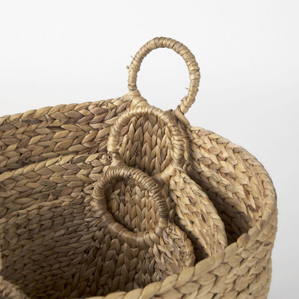 Sivan Light Brown Round Basket with Handle, Set of 3, image 5