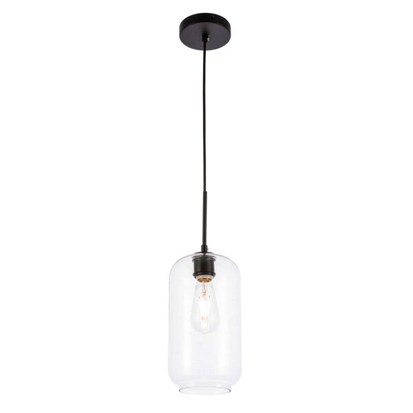 Collier Black Six-Inch One-Light Mini Pendant with Clear Glass, image 6