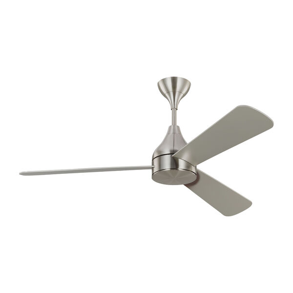 Streaming Smart Brushed Steel 52-Inch Indoor/Outdoor Integrated LED Ceiling Fan with Remote Control and Reversible Motor, image 4