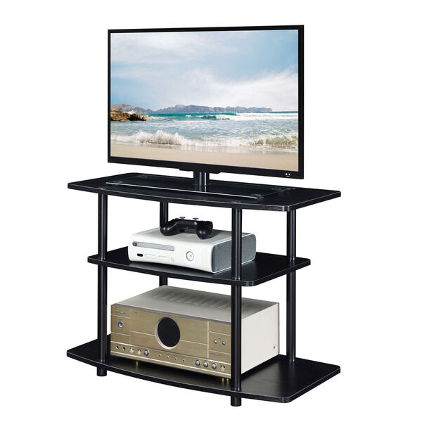 Designs2Go Black Three-Tier TV Stand, image 3