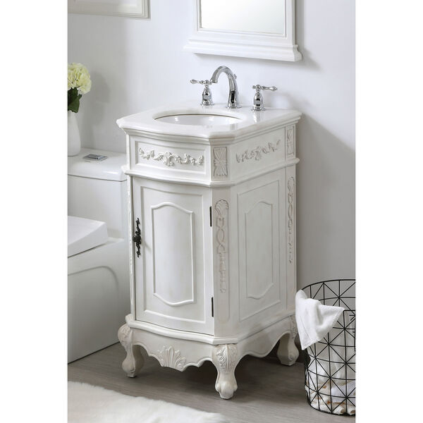 Danville Antique White 19-Inch Vanity Sink Set, image 4