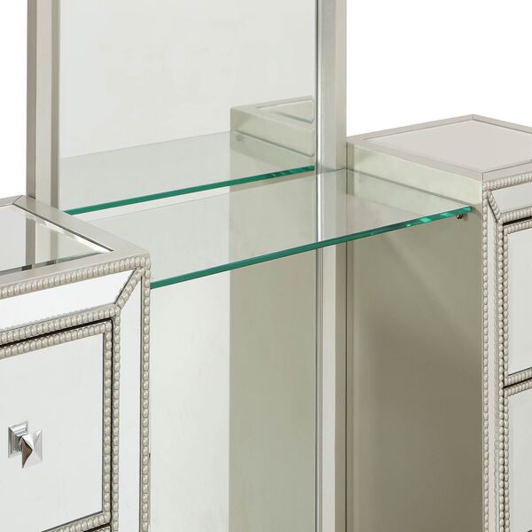Six Drawer Console with Mirror and Stool, image 6