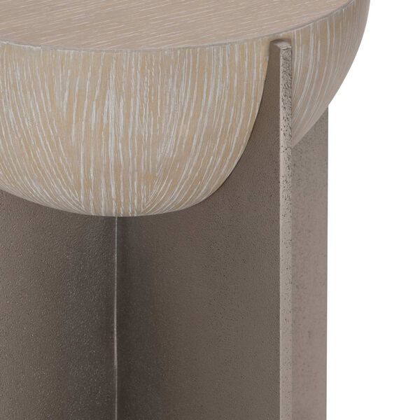 Solaria Dune and Shiny Nickel 16-inch Accent Table, image 6