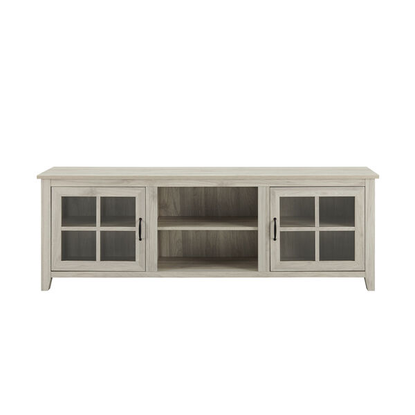 Birch TV Console with Glass Door, image 4