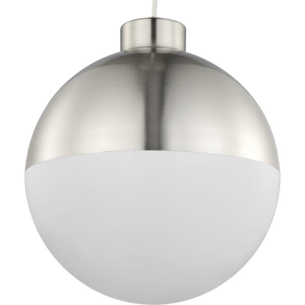 Globe Brushed Nickel 12-Inch ADA LED Pendant, image 1