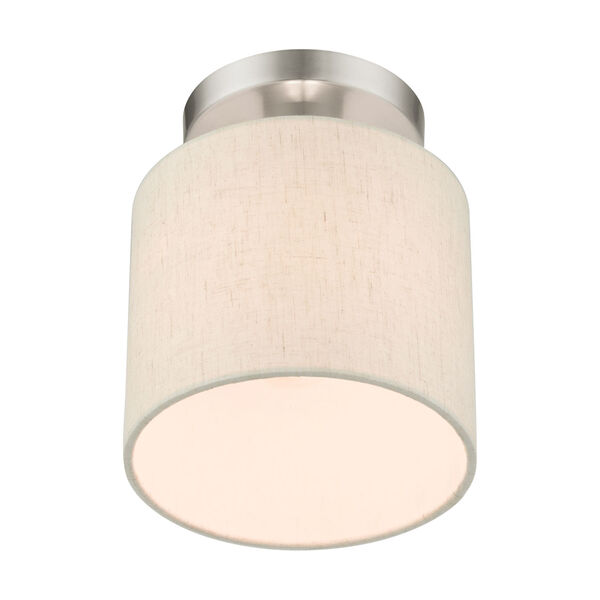 Meadow Brushed Nickel Seven-Inch One-Light Semi-Flush Mount, image 4