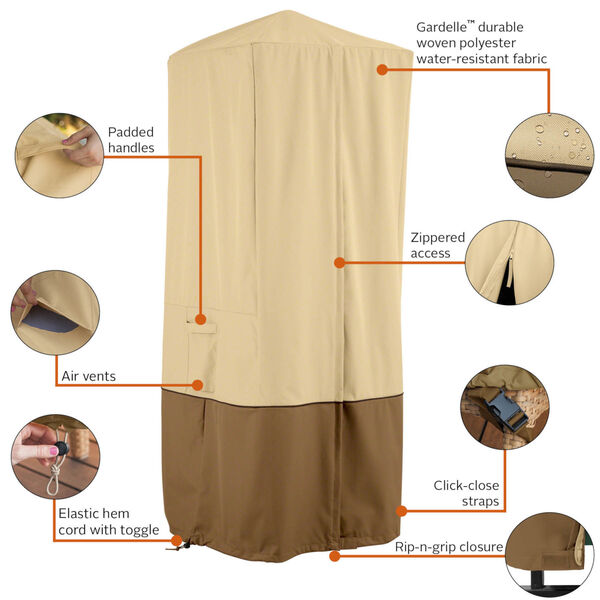 Ash Beige and Brown Patio Towel Valet Cover, image 2