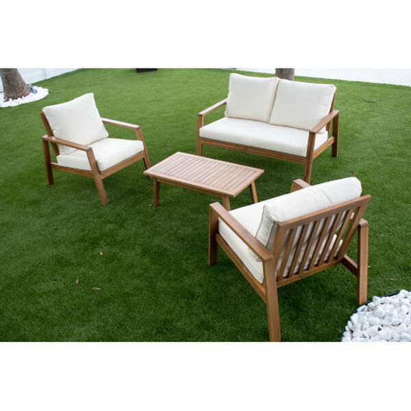 Belize Canvas Macaw Four-Piece Outdoor Seating Set, image 4