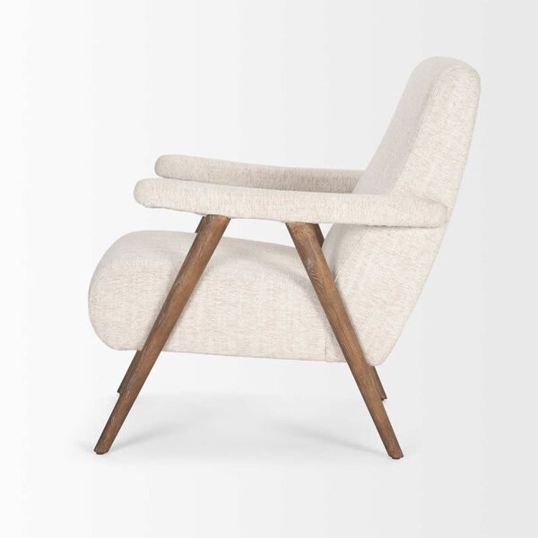 Nico Oatmeal Wood Upholstered Accent Chair, image 3