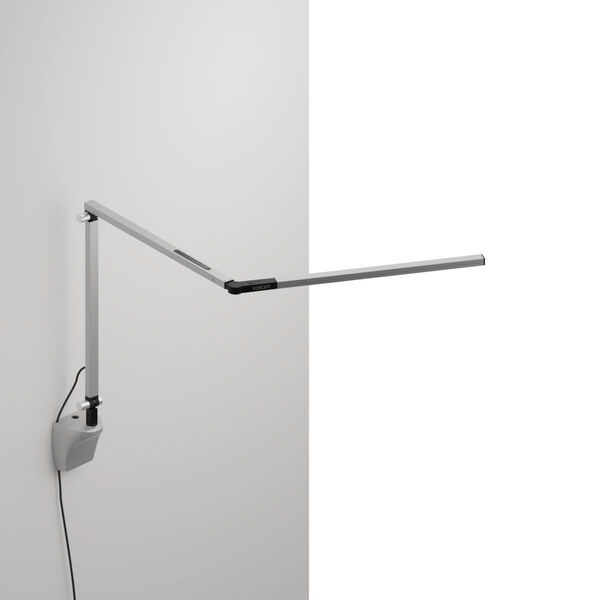 Z-Bar Silver Warm Light LED Mini Desk Lamp with Silver Wall Mount, image 1