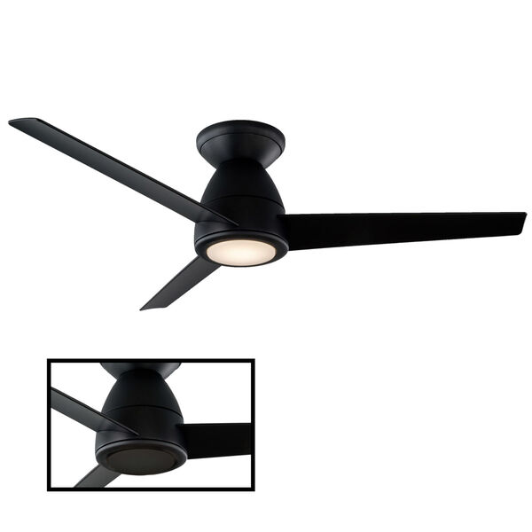 Tip Top Matte Black 44-Inch ADA LED Flush Mount Ceiling Fan, image 4